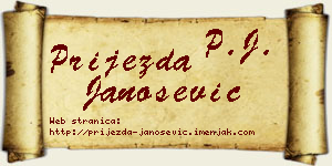 Prijezda Janošević vizit kartica